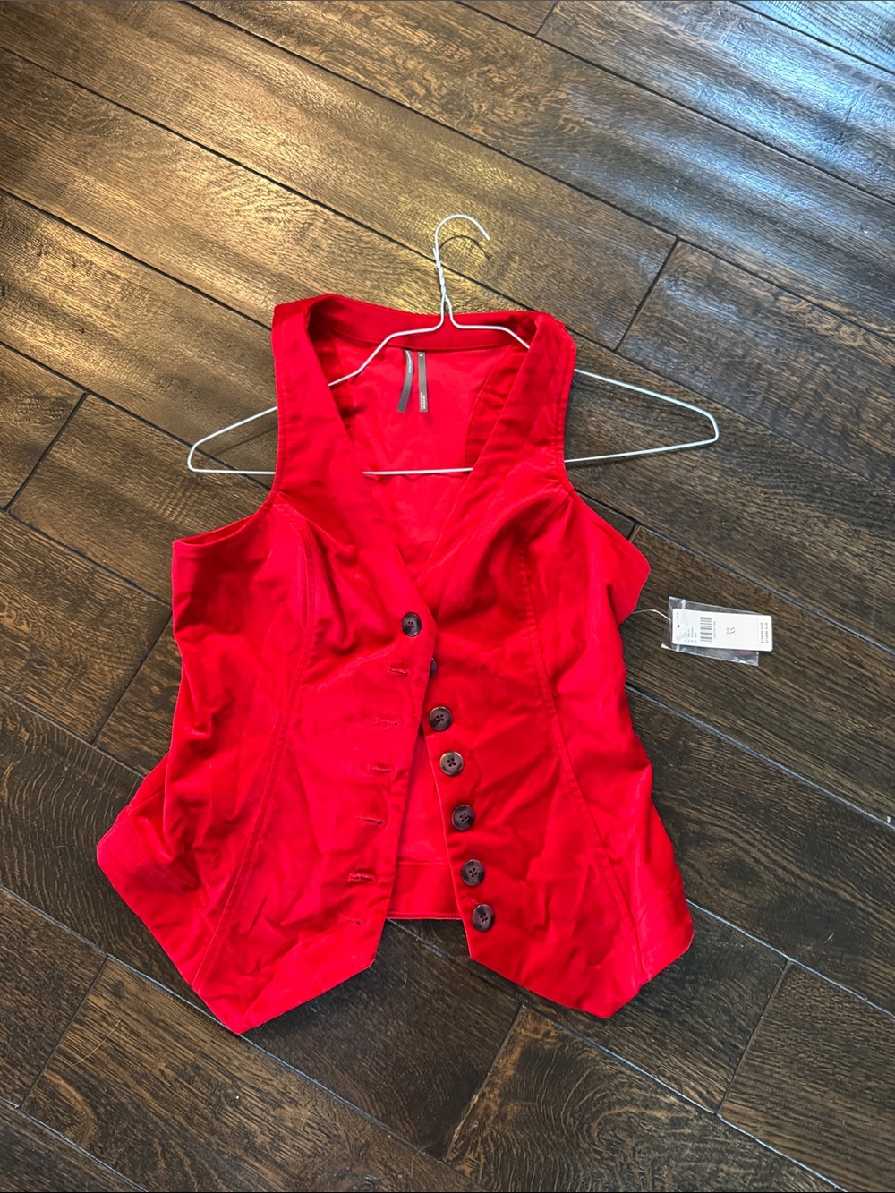 NWT The Halsey slim front button vest by Anthropologie XS